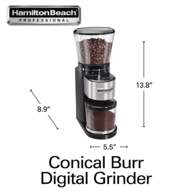 Hamilton Beach 16-ozStainless Steel Conical Burr Coffee and Spices in the  Coffee Grinders department at
