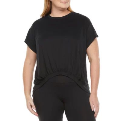 Stylus Womens Plus Crew Neck Short Sleeve T-Shirt