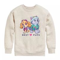 Little & Big Girls Crew Neck Long Sleeve Fleece Paw Patrol Sweatshirt