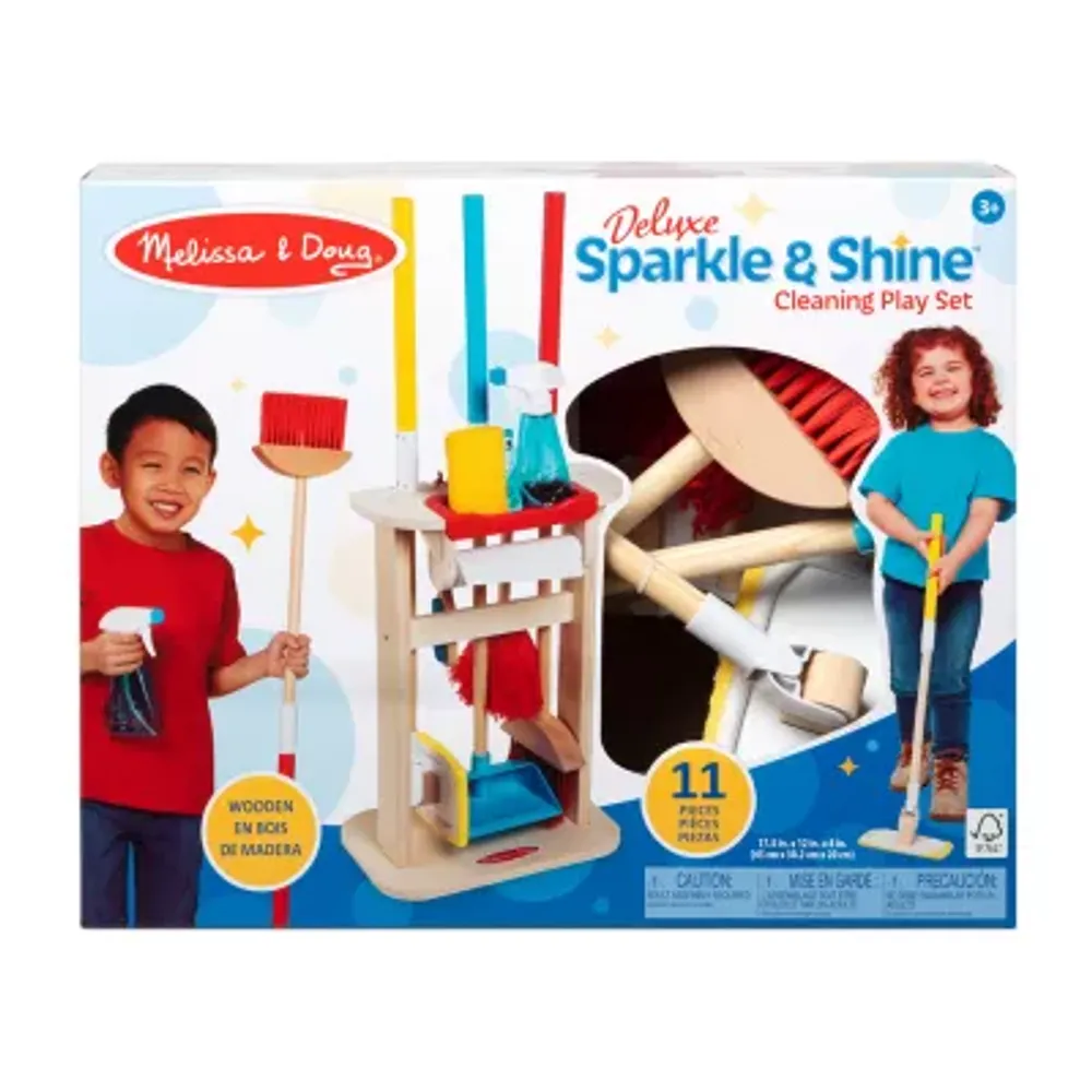 Melissa & Doug Deluxe Sparkle & Shine Cleaning Playset