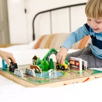 Melissa & Doug Take-Along Tabletop Railroad Playset 17-pc. Train