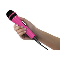 SINGING MACHINE UNIDIRECTIONAL DYNAMIC MICROPHONE PINK