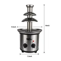 Total Chef 3 Tier Chocolate Fondue Fountain- 1.5 lbs (680 g) Capacity