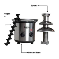 Total Chef 3 Tier Chocolate Fondue Fountain- 1.5 lbs (680 g) Capacity