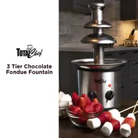 Total Chef 3 Tier Chocolate Fondue Fountain- 1.5 lbs (680 g) Capacity