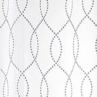 Regal Home Starbust Energy Saving Embroidered Sheer Grommet Top Set of 2 Curtain Panel