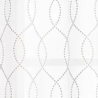 Regal Home Starbust Grommet Top Energy Saving Embroidered Sheer Set of 2 Curtain Panels