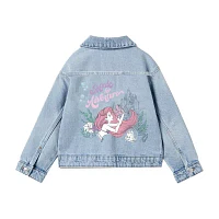 Disney Collection Little & Big Girls Denim Ariel The Little Mermaid Lightweight Jacket