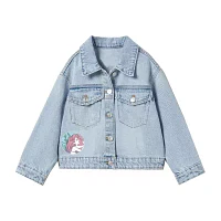 Disney Collection Little & Big Girls Denim Ariel The Little Mermaid Lightweight Jacket