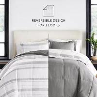 Casual Comfort Stitch Stripe Midweight Down Alternative Comforter Set