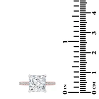 (G-H / Si1-Si2) Womens 2 1/4 CT. T.W. Lab Grown White Diamond 14K Gold Side Stone Engagement Ring