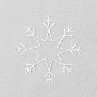 No 918 Holiday Snowflake Embroidered Sheer Rod Pocket Single Curtain Panel