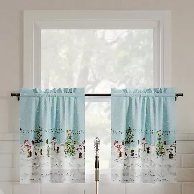 No 918 Holiday Wonderland Rod Pocket Tailored Valance