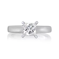 1½ CT. Princess-Cut Diamond Solitaire Platinum Engagement Ring