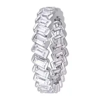 4MM 2 3/4 CT. T.W. White Cubic Zirconia Sterling Silver Eternity Band