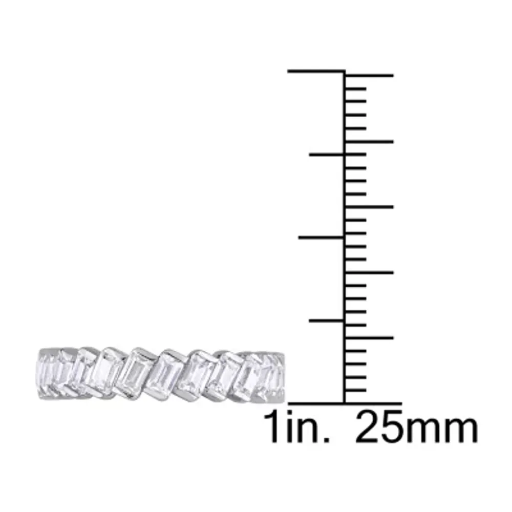 4MM 2 3/4 CT. T.W. White Cubic Zirconia Sterling Silver Eternity Band