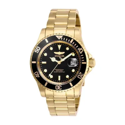 Invicta Pro Diver Mens Gold Tone Stainless Steel Bracelet Watch 26975