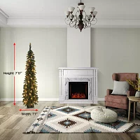 7 Foot Slim Spruce 7 Foot Pre-Lit Spruce Christmas Tree