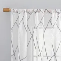 Scott Living Azlan Sheer Rod Pocket Single Curtain Panel