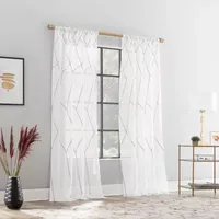 Scott Living Azlan Sheer Rod Pocket Single Curtain Panel