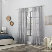 Scott Living Tulin Sheer Rod Pocket Single Curtain Panel