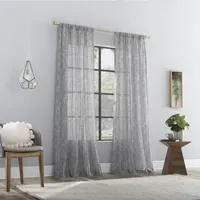 Scott Living Tulin Sheer Rod Pocket Single Curtain Panel