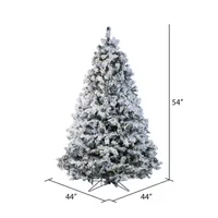 Vickerman 4 1/2 Foot Pre-Lit Flocked Christmas Tree