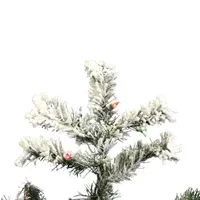 Vickerman 4 1/2 Foot Pre-Lit Flocked Christmas Tree