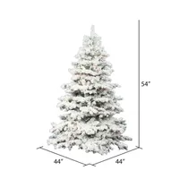 Vickerman 4 1/2 Foot Pre-Lit Flocked Christmas Tree