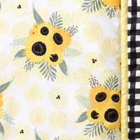 The Peanutshell Sunflower Floral 3-pc. Crib Bedding Set