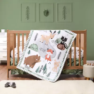 The Peanutshell Woodland Camo 3-pc. Crib Bedding Set