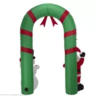 Glitzhome 8' Santa Snowman Gate Arch Self Inflating Christmas Outdoor Inflatable