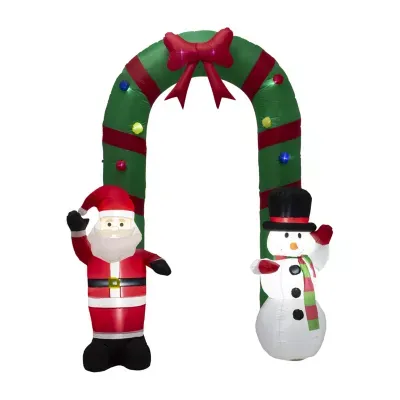 Glitzhome 8' Santa Snowman Gate Arch Self Inflating Christmas Outdoor Inflatable
