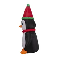 Glitzhome 8' Lighted Self Inflating Christmas Outdoor Inflatable Penguin