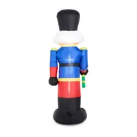 Glitzhome 8' Lighted Self Inflating Christmas Outdoor Inflatable Nutcracker