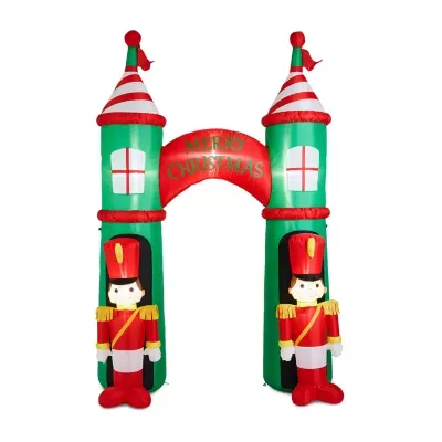 Glitzhome 10' Soldiers Gate Arch Self Inflating Christmas Outdoor Inflatable