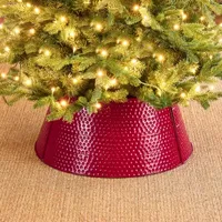 Glitzhome 22" Hammered Metal Christmas Tree Collar