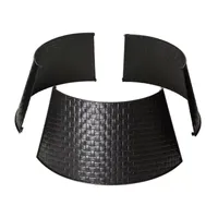 Glitzhome 26" Black Metal Woven Christmas Tree Collar