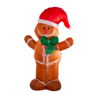 Glitzhome 8' Gingerbread Man Lighted Christmas Outdoor Inflatable