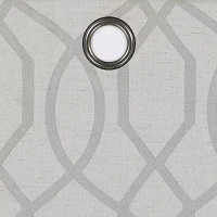 Eclipse Ambiance Lattice Draft Stopper Energy Saving 100% Blackout Grommet Top Single Curtain Panel