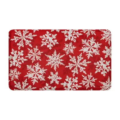 Mohawk Home Dri-Pro Holiday Snowflakes Anti-Fatigue 18"x30" Kitchen Mat