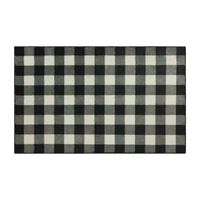 Mohawk Home Everstrand Black Buffalo Check Latex Kitchen Mat