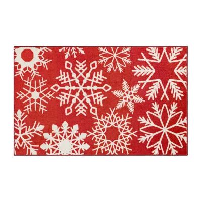 Mohawk Home Everstrand Holiday Snowflakes Latex Kitchen Mat