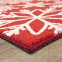 Mohawk Home Everstrand Holiday Snowflakes Latex Kitchen Mat