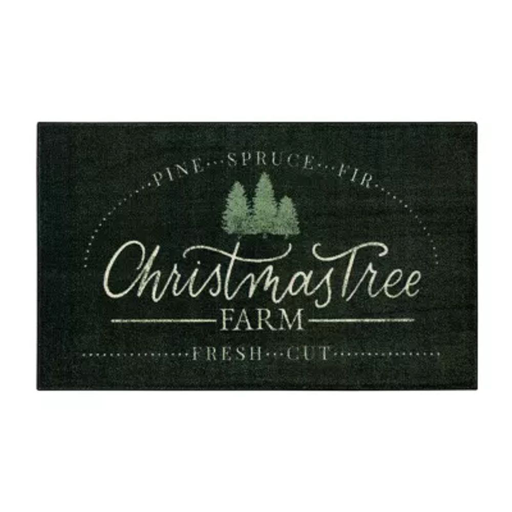 Mohawk Home Everstrand Christmas Tree Farm Latex Kitchen Mat