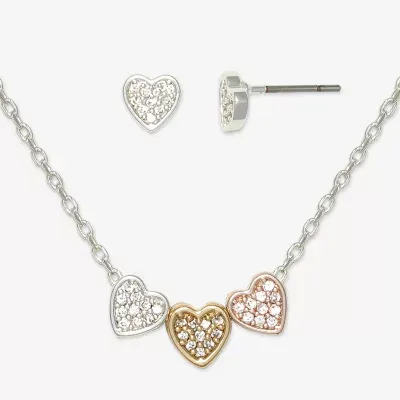 Mixit Pendant Necklace & Stud Earring 2-pc. Heart Jewelry Set