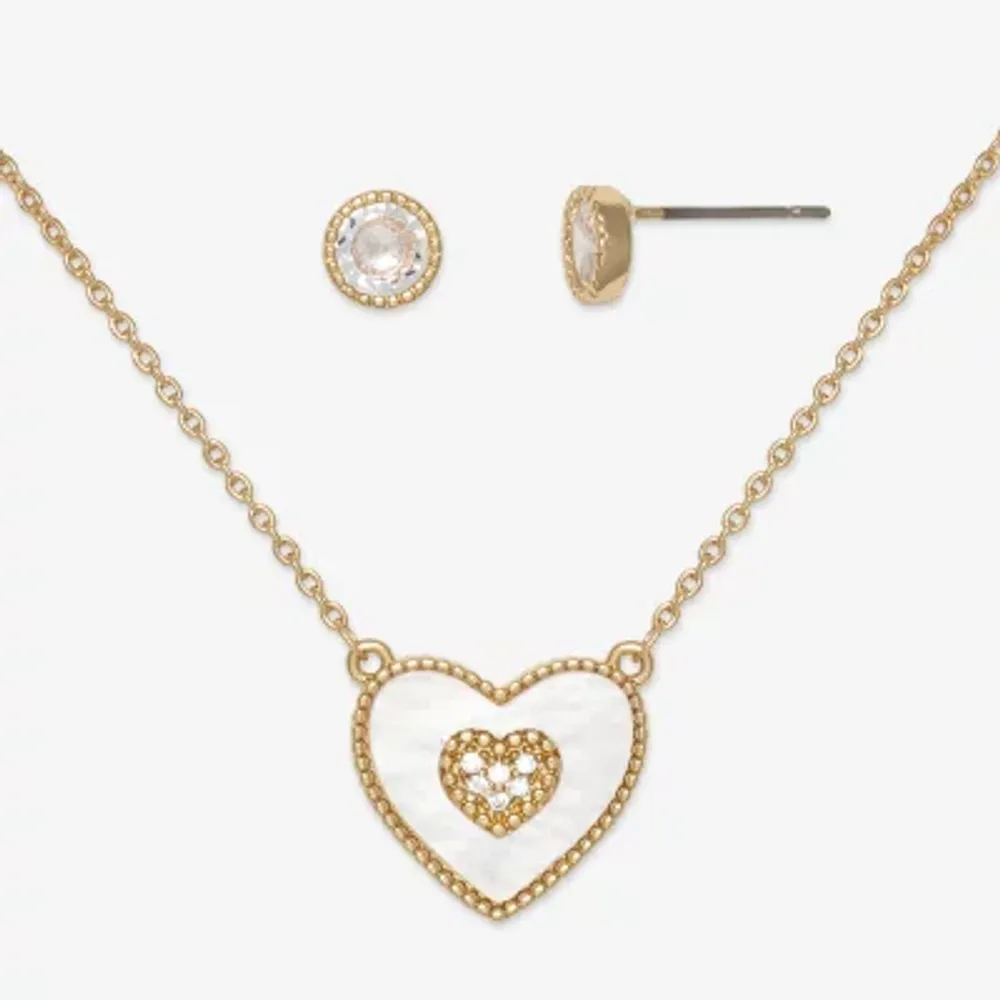 Mixit Necklace & Stud Earring 2-pc. Heart Jewelry Set
