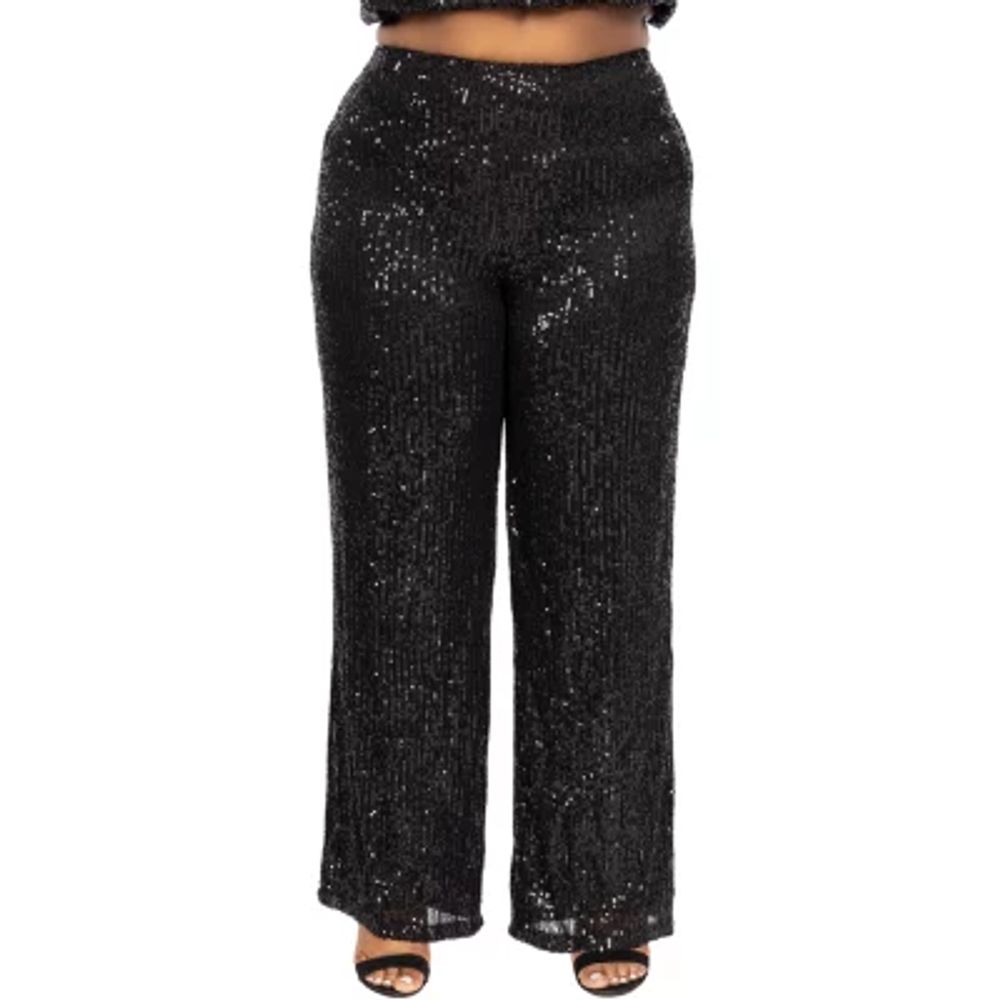 High-Waisted Pull-On Pixie Wide-Leg Pants