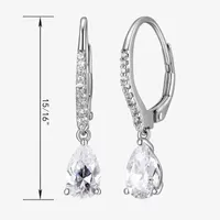 2 3/4 CT. T.W. Cubic Zirconia Sterling Silver Pear Drop Earrings