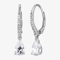 2 3/4 CT. T.W. Cubic Zirconia Sterling Silver Pear Drop Earrings